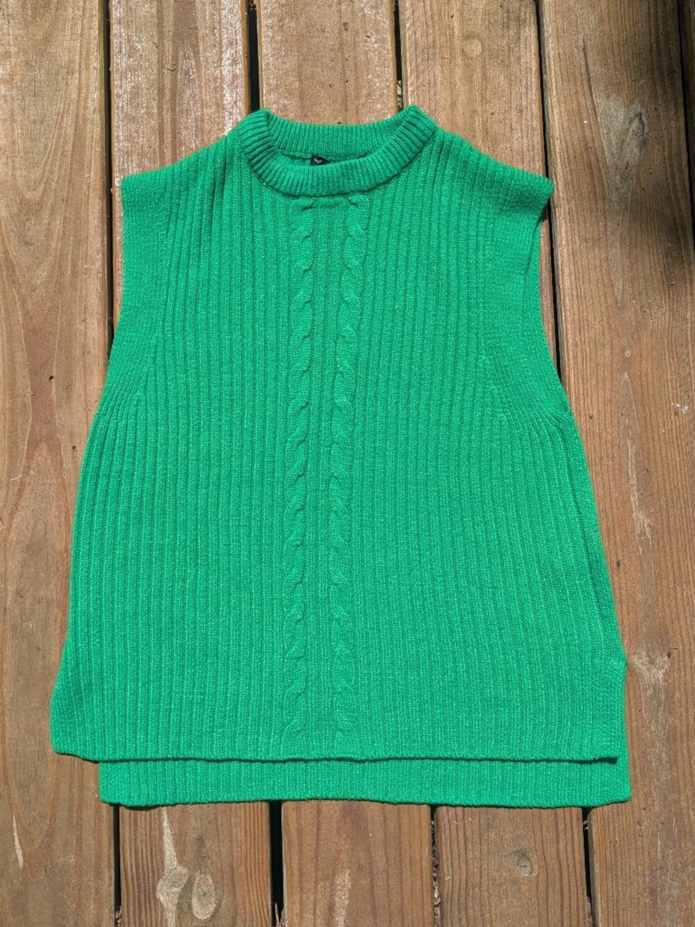 Threadbare emerald green sweater vest